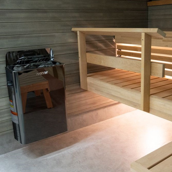 Harvia The Wall 8kW, Sauna Heater, Stainless Steel and Black Steel