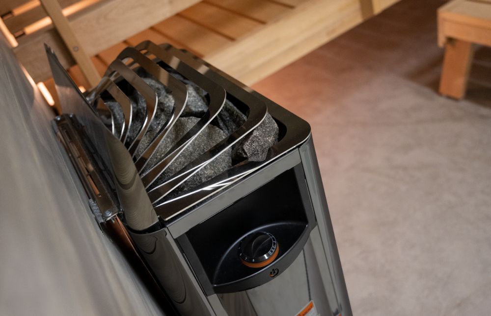 Harvia The Wall 8kW, Sauna Heater, Stainless Steel and Black Steel