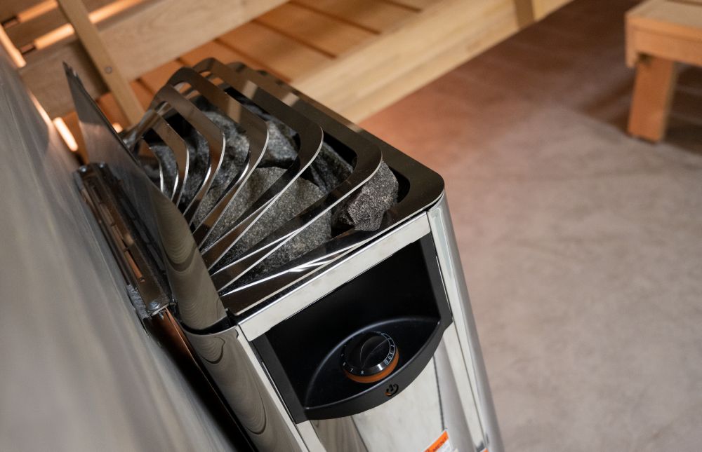 Harvia The Wall 8kW, Sauna Heater, Stainless Steel and Black Steel