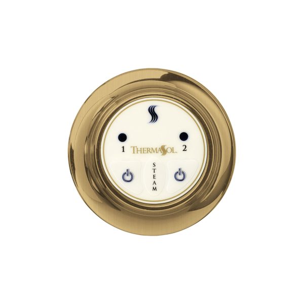 ThermaSol Steam Shower Control, Easy Start Series, Contemporary Flushmount