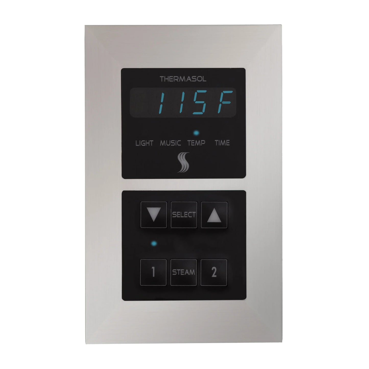 ThermaSol Signature Series, Steam Shower Control, 5.6" Digital Control, Modern Recessed