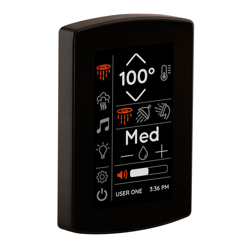 ThermaSol SignaTouch 5" Smart Touchscreen Steam Shower Control, Modern Recessed