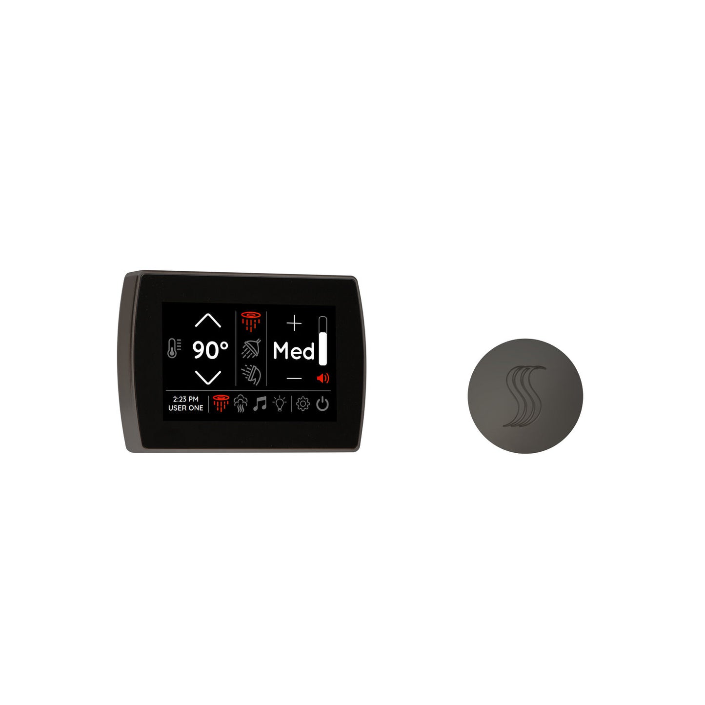 ThermaSol SignaTouch Control 5", SteamVection Steam Head, Round