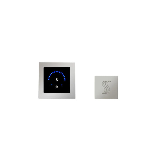 ThermaSol MicroTouch Steam Shower Control w/ SteamVection Steamhead, Square
