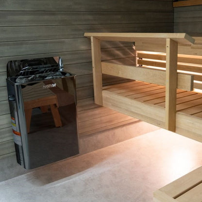 Harvia The Wall 8kW, Sauna Heater, Stainless Steel and Black Steel