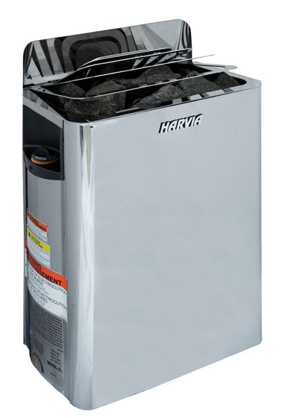 Harvia The Wall 8kW, Sauna Heater, Stainless Steel and Black Steel