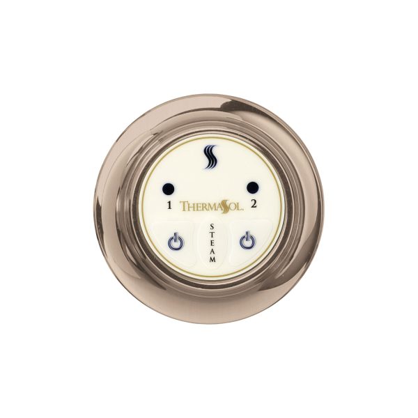 ThermaSol Steam Shower Control, Easy Start Series, Contemporary Flushmount