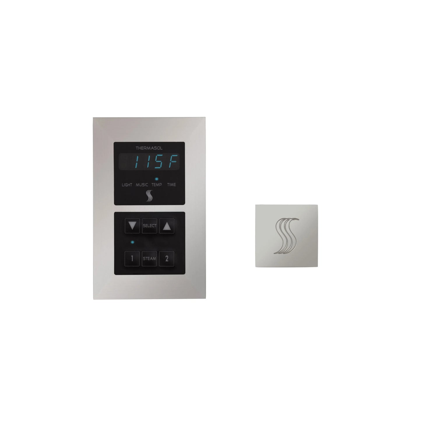 ThermaSol  Signature Series Steam Shower Kit, Modern Recessed Style SV Square