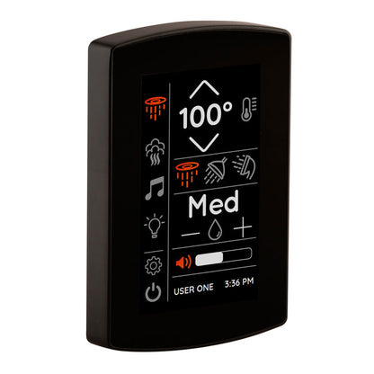 ThermaSol SignaTouch 5" Smart Touchscreen Steam Shower Control, Modern Recessed