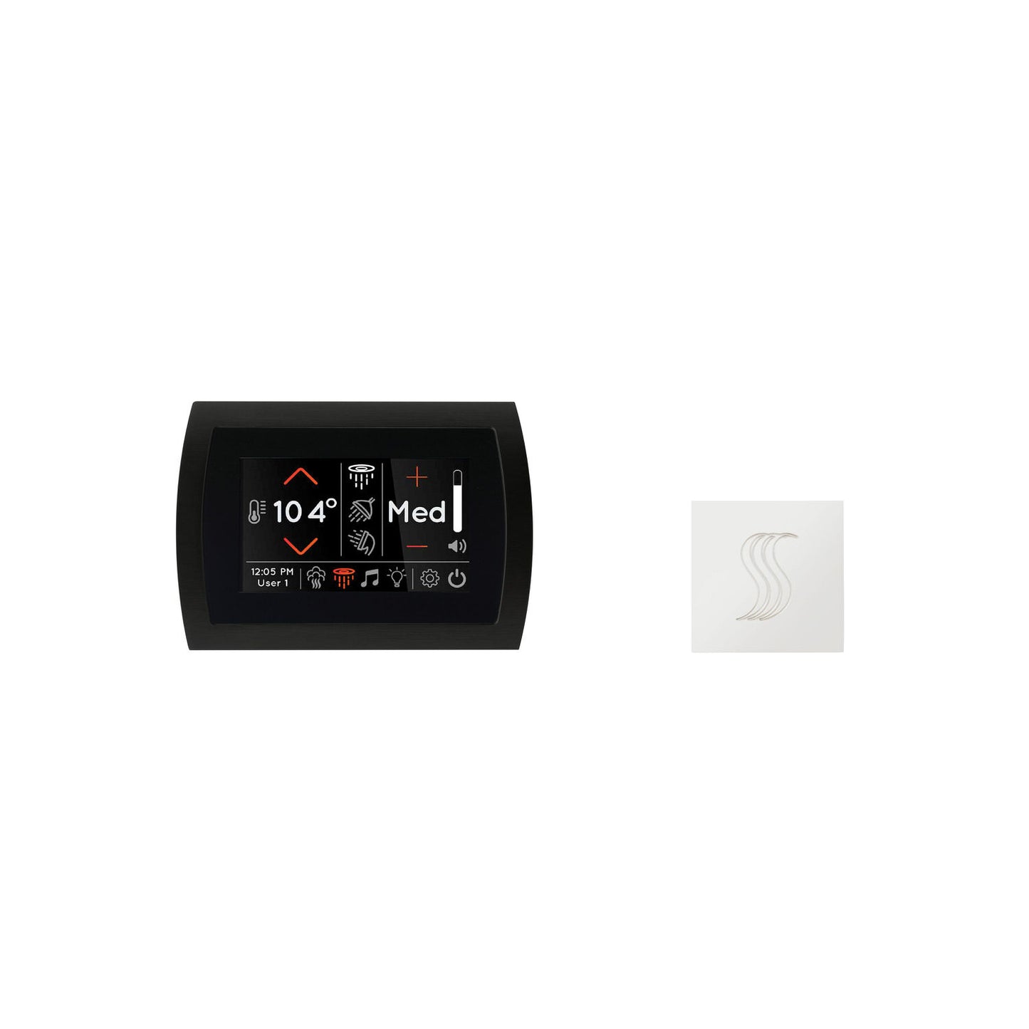 ThermaSol SignaTouch Control 5", SteamVection Steam Head, Square