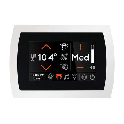 ThermaSol SignaTouch 5" Smart Touchscreen Steam Shower Control, Modern Recessed