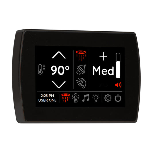 ThermaSol  Steam Shower Control, 5" Touchscreen, Contemporary Flushmount