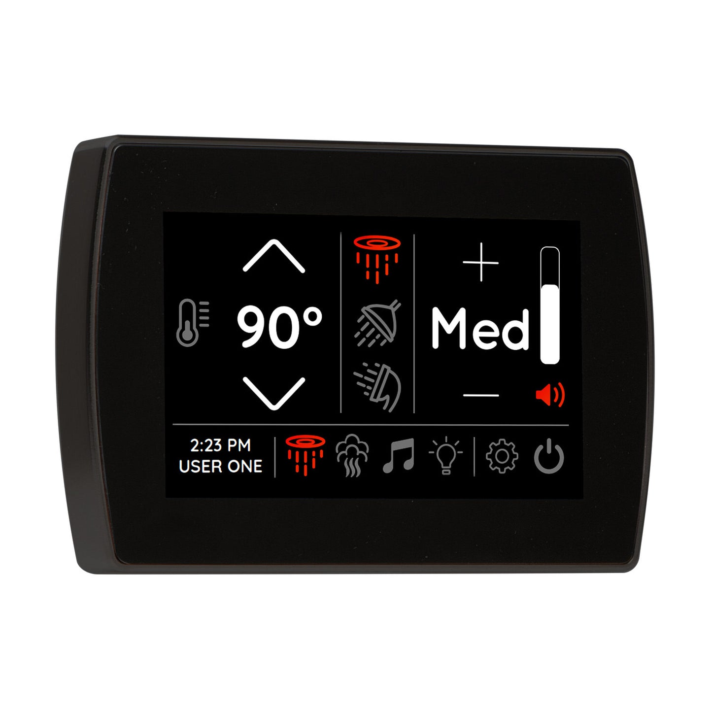 ThermaSol SignaTouch 5" Smart Touchscreen Steam Shower Control, Modern Recessed