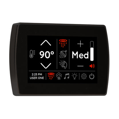 ThermaSol SignaTouch 5" Smart Touchscreen Steam Shower Control, Modern Recessed