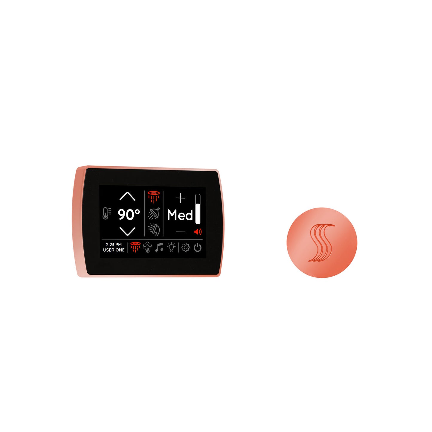 ThermaSol SignaTouch Control 5", SteamVection Steam Head, Round
